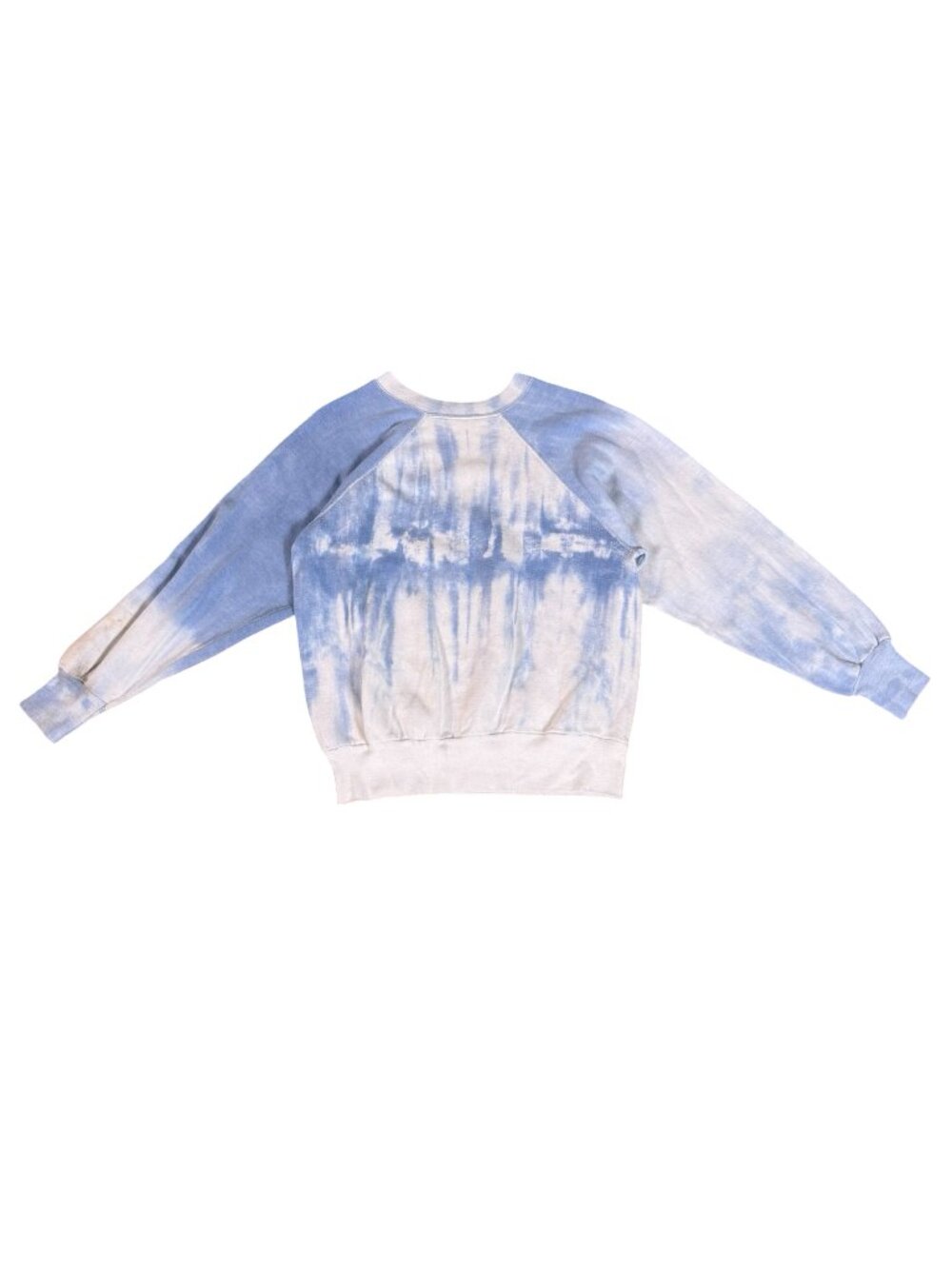 Vintage 1990s Women’s Blue Light Blue Tie Dye Crewneck Sweatshirt
